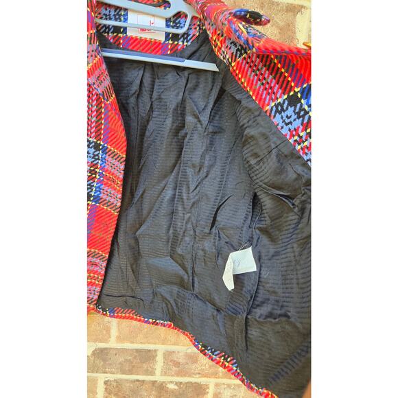 Mondi Red Tweed Vintage 1980s Jacket Wool Size 36 USED Excellent Condition - Picture 5 of 9